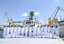 PAK NAVY VCNS Vice Admiral Ovais Ahmed Bilgrami Inspects The PNS KHAIBAR (F-282) One Of Two Air Defense Destroyer And Heavily Armed Stealth Warship Being Built In PAKISTAN Iron Brother TURKIYE