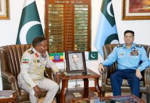 COMMANDER ETHIOPIAN AIR FORCE Held One on One High-Profile and Most Important meeting with PAK CHIEF Zaheer Ahmed Babar at AIR HQ Islamabad