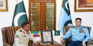 COMMANDER ETHIOPIAN AIR FORCE Held One on One High-Profile and Most Important meeting with PAK CHIEF Zaheer Ahmed Babar at AIR HQ Islamabad