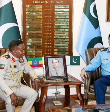 COMMANDER ETHIOPIAN AIR FORCE Held One on One High-Profile and Most Important meeting with PAK CHIEF Zaheer Ahmed Babar at AIR HQ Islamabad
