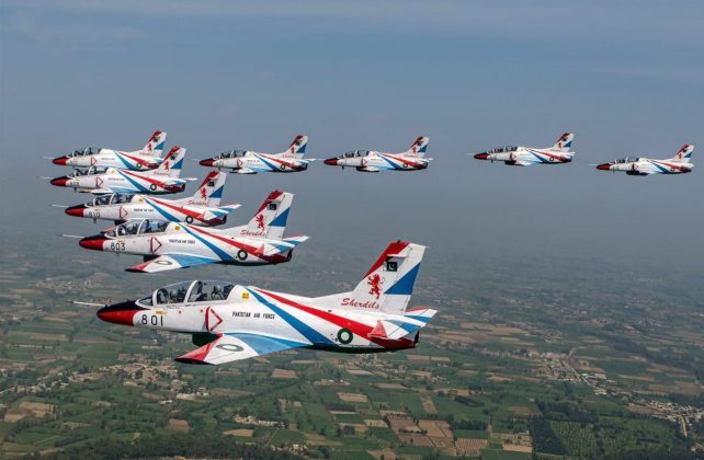 PAF Presented Rich And Glorious Tribute To The Sherdils Acrobatics Teams On Successfully Completing The 53 Glorious Years In PAKISTAN AIR FORCE