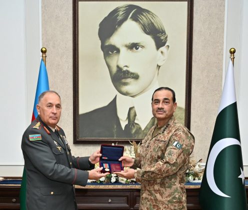 PAKISTAN All Weather STRATEGIC Ally and Iron Brother AZERBAIJAN awards Field Marshal PAK ARMY CHIEF (COAS) Hafiz Syed Asim Munir with Prestigious and Coveted “PATRIOTIC WAR MEDAL”