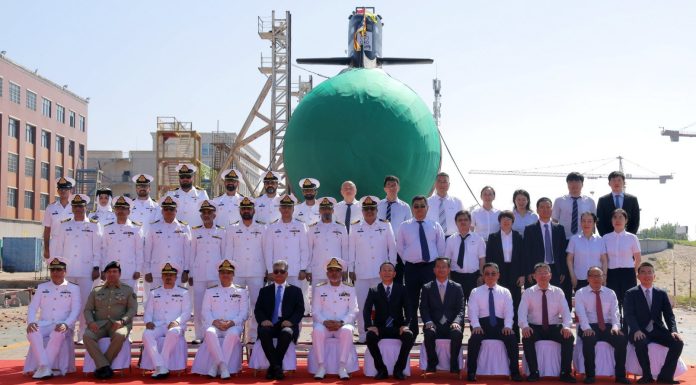 PAKISTAN NAVY LAUNCHES THIRD HANGOR CLASS SUBMARINE IN CHINA