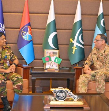Quarter Master General Bangladesh Army Lieutenant general Md Faizur Rahman And CJCSC General Sahir Shamshad Mirza Expresses Serious Concerns On indian And iranian Terrorism In Sacred PAKISTAN