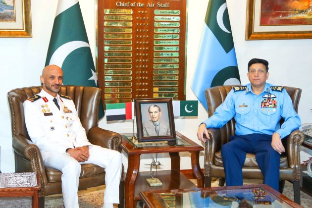 Commander Naval Forces UAE And PAK AIR CHIEF (CAS) Air Chief Marshal Zaheer Ahmed Babar Sidhu Expresses Serious Concerns On indian And iranian State Terrorism In Sacred Country PAKISTAN