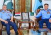 Commander of the Iraqi Air Force Lieutenant General Staff Pilot Mohanad Ghalib Mohammed Radi Al-Asadi And PAK AIR FORCE CHIEF (CAS) Air Chief Marshal Zaheer Ahmed Babar Sidhu Expresses Serious Concerns On indian And iranian State Terrorism In Sacred Country PAKISTAN At AIR HQ Islamabad Commander of the Iraqi Air Force Lieutenant General Staff Pilot Mohanad Ghalib Mohammed Radi Al-Asadi Meets With PAK AIR FORCE CHIEF Air Chief Marshal Zaheer Ahmed Babar Sidhu At AIR HQ Islamabad