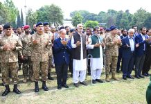 Field Marshal PAK ARMY CHIEF Hafiz Syed Asim Munir - Corps Commander Peshawar And Top Senior Officers Of PAK ARMED FORCES Attends The Funeral Prayers Of Sacred PAKISTAN Major Adnan Aslam Shaheed