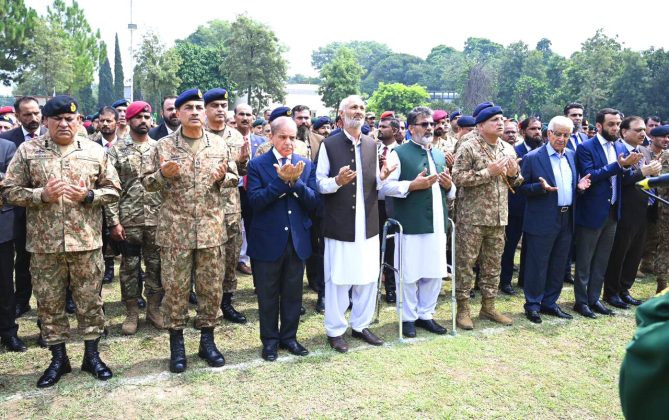 Field Marshal PAK ARMY CHIEF Hafiz Syed Asim Munir - Corps Commander Peshawar And Top Senior Officers Of PAK ARMED FORCES Attends The Funeral Prayers Of Sacred PAKISTAN Major Adnan Aslam Shaheed
