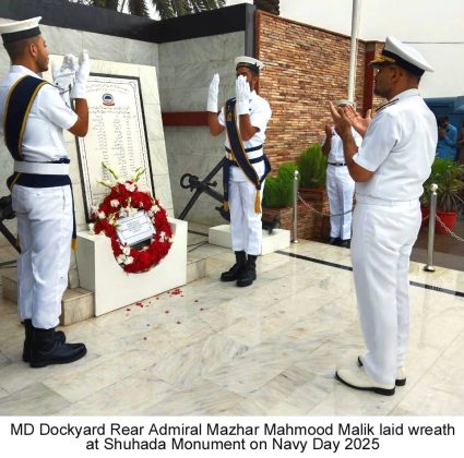 PAKISTAN NAVY OBSERVES NAVY DAY WITH HOMAGE TO SHUHADA AND DISPLAY OF OPERATIONAL READINESS