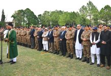 Field Marshal PAK ARMY CHIEF Hafiz Syed Asim Munir And Top Senior Officers Of PAK ARMED FORCES Attends The NAMAZ-E-JANAZA Of 11 x Bravest Sons Of Sacred PAKISTAN At Chaklala Garrison In Rawalpindi