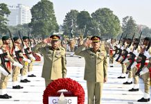 CHAIRMAN JOINT CHIEFS OF STAFF COMMITTEE (CJCSC) General Sahir Shamshad Mirza Pays Farewell Visit To Field Marshal PAK ARMY CHIEF (COAS) Hafiz Syed Asim Munir At GHQ Rawalpindi