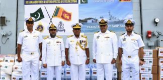 PAK NAVY Heavily Armed Stealth Warship PNS SAIF Delivers Humanitarian Assstance And Disaster-Relief (HADR) Mission To The Affectees Of The Cyclone Ditwah In Friendly Country Sri Lanka