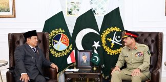 CHIEF OF DEFENSE FORCES (CDF) PAK ARMY CHIEF (COAS) Hafiz Syed Asim Munir Held One On One High-Profile And Most Important Meeting With President Of The Republic Indonesia H.E Prabowo Subianto