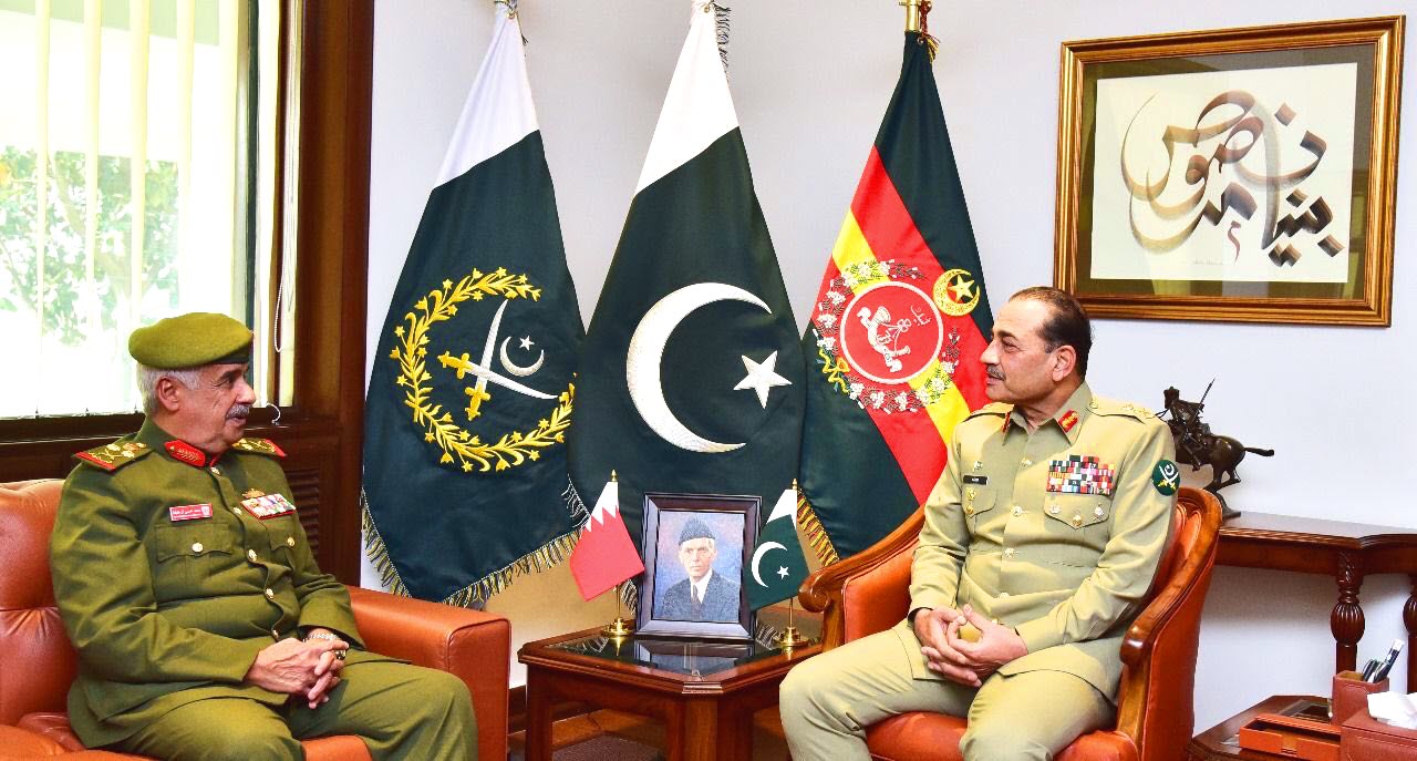 Commander Bahrain National Guard H.H General Shaikh Mohammad Bin ISA Bin Salman Al Khalifa And Field Marshal PAK ARMY CHIEF Hafiz Syed Asim Munir Discusses indian And iranian Terrorism