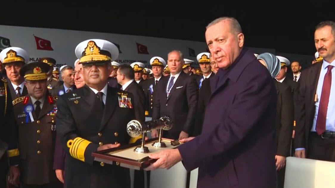 Commissioning Ceremony of PAK NAVY 2nd MILGEM-Class Stealth Warship PNS KHAIBAR Held at Istanbul NAVAL Shipyard in PAKISTAN Iron Brother TURKIYE