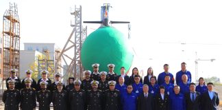 PAKISTAN Iron Brother CHINA Successfully Launches PAK NAVY Heavily Armed And Highly Advanced HANGOR-Class Submarine PNS GHAZI During A Graceful Ceremony At Wuhan In PAKISTAN Iron Brother CHINA