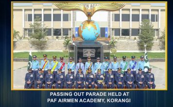 PASSING OUT PARADE HELD AT PAF AIRMEN ACADEMY KORANGI