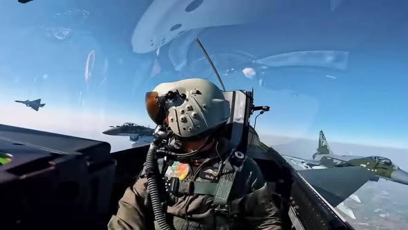 PAF J-10C Fighter Jet Pilots with AR Helmets