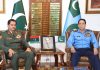 DEPUTY COMMANDER-IN-CHIEF OF THE LIBYAN ARAB ARMED FORCES CALLS ON PAK AIR FORCE CHIEF (CAS) AIR CHIEF MARSHAL ZAHEER AHMED BABAR AT AIR HQ ISLAMABAD