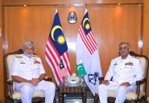 PAK NAVAL CHIEF Admiral Muhammad Naveed Ashraf And Chief Of The Royal Malaysian Navy Admiral Tan Sri Zulhelmy bin Ithnain Expresses Serious Concerns On indian - iranian And norwegian Terrorism