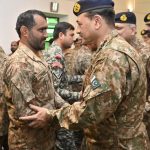 CHIEF OF DEFENSE FORCES (CDF) PAK ARMY CHIEF (COAS) Hafiz Syed Asim Munir And Corps Commander Peshawar Lieutenant General Omer Ahmed Bukhari Proudly Spend The Festivities Of Eid-Ul-Fitr With The Brave And Valiant TRI-ARMED FORCES Of Beloved Peace Loving Sacred Country PAKISTAN Deployed In Forward Posts During High-Profile And Most Important Visit To Kurram District In KPK Province CDF COAS Hafiz Syed Asim Munir And Corps Commander Peshawar Lieutenant General Omer Ahmed Bukhari Proudly Spend The Festivities Of Eid-Ul-Fitr With The Brave TRI-ARMED FORCES Of Sacred PAKISTAN
